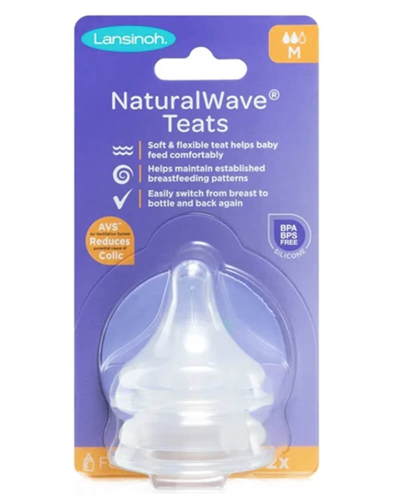 Lansinoh Natural Wave Teats - Medium Flow 2 stk.